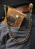 Vintage Skull wallet Kombibörse Leder